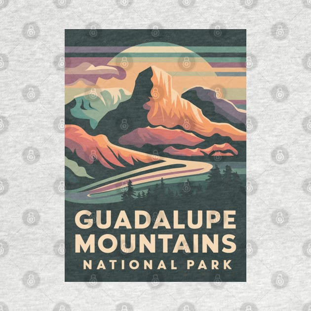 Vintage Poster of Guadalupe Mountains National Park by Perspektiva